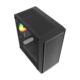 Powercase Mistral Micro EM20, mATX, 3x120mm FRGB, Black, CMMEM20B-L3