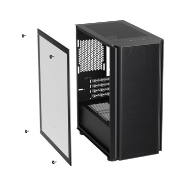 XASTRA A402M 4ARGB-C6, mATX, 4x120mm ARGB, Black, A402M-4FC12A-BK-C6