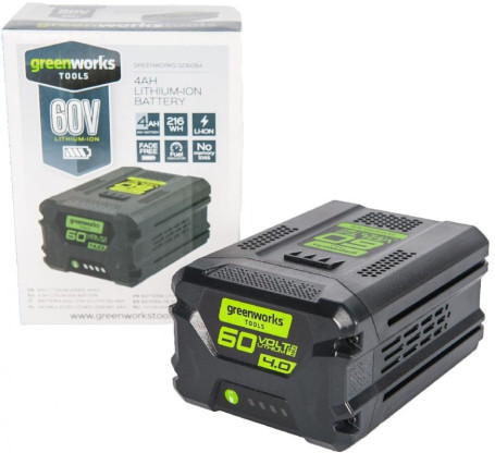 Батарея аккумуляторная Greenworks G60B4 60В 4Ач Li-Ion (2918407)