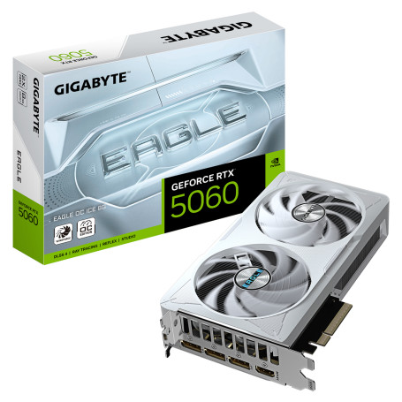 Gigabyte NVIDIA GeForce RTX 5060 EAGLE OC ICE 8GB GDDR7 128bit 3xDP HDMI 2FAN (GV-N5060EAGLEOC ICE-8GD)