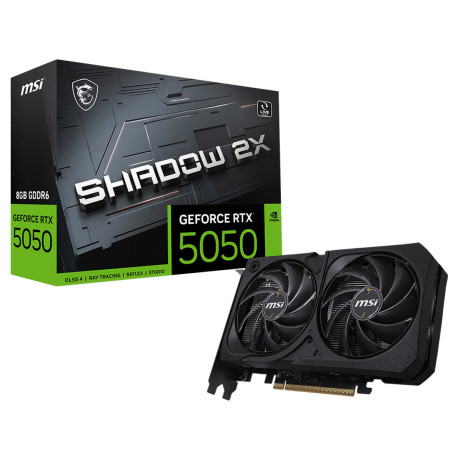MSI NVIDIA GeForce RTX 5050 SHADOW 2X 8GB GDDR6 128bit PCI-E 5.0 HDMI 3xDP (RTX 5050 8G SHADOW 2X)