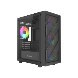 Powercase Mistral Micro EM21, mATX, 4x120mm FRGB, Black, CMMEM21B-L4