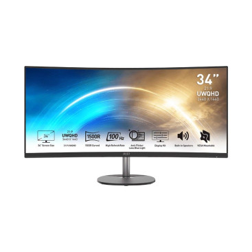 34" MSI UWQHD Pro MP341CQ, черный