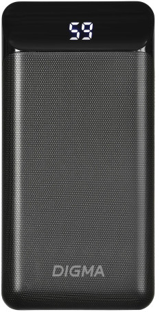 Мобильный аккумулятор Digma DG-20000-PL 20000mAh QC3.0/PD3.0 18W 3A 2xUSB-A/USB-C черный (DG-20000-PL-BK)