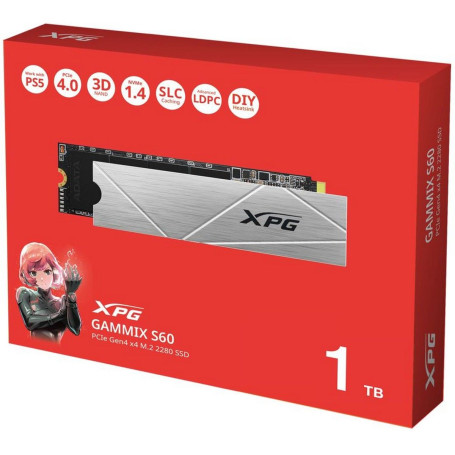 ADATA Gammix S60 XPG 1TB M.2 2280 PCIe Gen4x4 AGAMMIXS60-1T-CS