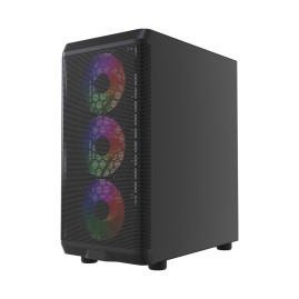 Powercase Mistral Micro EM22, mATX, 4x120mm FRGB, Black, CMMEM22B-L4