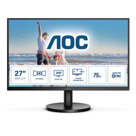 27" AOC QHD Q27B3MA, черный