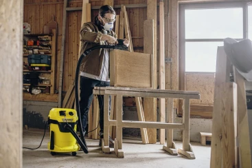Строительный пылесос Karcher WD 3 P V-17/4/20 1000Вт (уборка: сухая/сбор воды) желтый