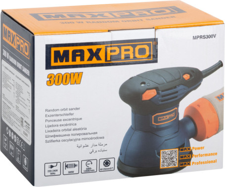 Эксцентриковая шлифмашина Max-Pro MPRS300V 300Вт D125мм (85240)