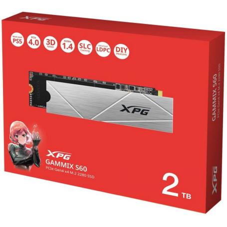 ADATA Gammix S60 XPG 2TB M.2 2280 PCIe Gen4x4 AGAMMIXS60-2T-CS
