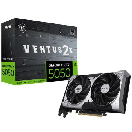 MSI NVIDIA GeForce RTX 5050 VENTUS 2X 8GB GDDR6 128bit 3xDP HDMI 2FAN (RTX 5050 8G VENTUS 2X)