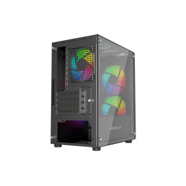 Powercase Mistral Micro T3B, mATX, 3x120mm, Black, CMIMTB-L3