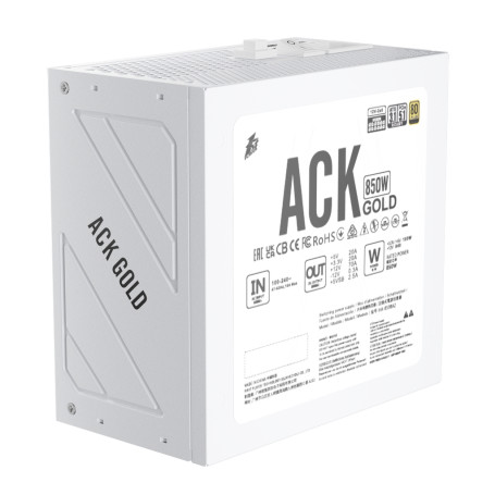 1STPLAYER ACK GOLD 850W, ATX 3.1, 80 PLUS Gold, PCIe 5.1, White, HA-850BA2-WH
