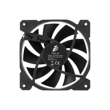 Вентилятор 1STPLAYER F Black / 120mm 3pin 12V 1100rpm 35.00cfm 23.00dBA / F-BK-3P / BULK