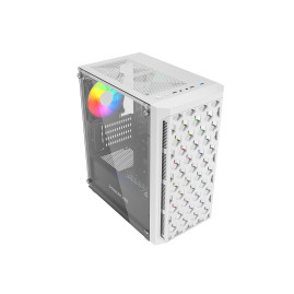 Powercase Mistral Micro T3W, mATX, 3x120mm, White, CMIMTW-L3