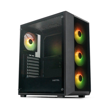 XASTRA A406 4ARGB, ATX, 4x120mm ARGB, Black, A406-4FC12A