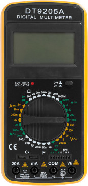 Мультиметр Ресанта DT 9205A цифровой черный/желтый