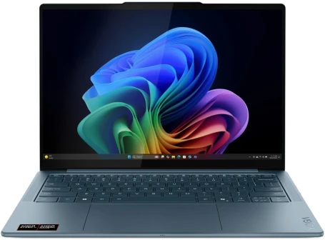 Ноутбук Lenovo Yoga Slim7 14AKP10 Ryzen AI 7 350 32Gb SSD1Tb AMD Radeon 860M 14" OLED 2.8K (2880x1800) Windows 11 Home turquoise WiFi BT Cam (83JY000ARK)