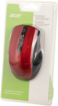 Acer OMR032, беспроводная, 1600dpi, черный/красный