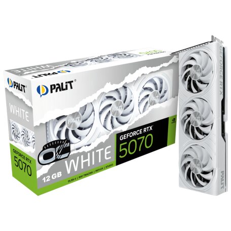 Palit NVIDIA GeForce RTX 5070 WHITE OC 12GB (NE75070U19K9-GB2050W)