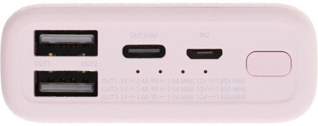 Мобильный аккумулятор ZMI QB817 10000mAh QC3.0/PD3.0 22.5W 3A 2xUSB-A/USB-C голубой/розовый (QB817 COLOR)