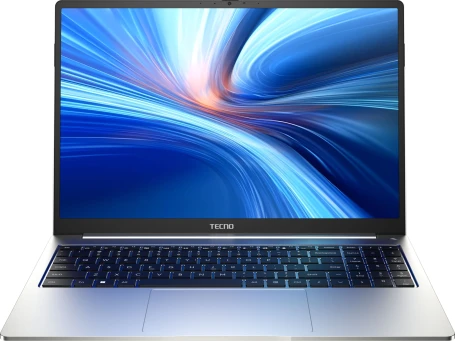 Ноутбук Tecno MegaBook T16 Core i5 13420H 16Gb SSD512Gb Intel UHD Graphics 16" IPS FHD+ (1920x1200) без ОС 64 silver WiFi BT Cam 6460mAh (T16RA-NES0)