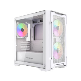 Powercase Mistral Micro X3W ARGB, mATX, 3x120mm ARGB, White, CMMXW-A3