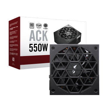 1STPLAYER ACK STANDARD 550W, ATX 2.4, 80 PLUS Standard, Black, HA-550AC1