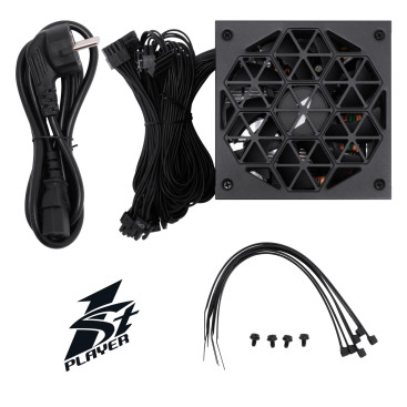 1STPLAYER ACK STANDARD 550W, ATX 2.4, 80 PLUS Standard, Black, HA-550AC1