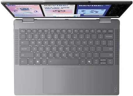 Ноутбук Lenovo Yoga 7 14ILL10 Core Ultra 7 256V 16Gb SSD512Gb Intel Arc 140V 14" OLED Touch WUXGA (1920x1200) без ОС grey WiFi BT Cam (83JQ007YRK)
