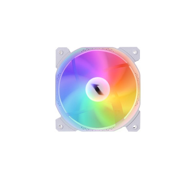 Вентилятор 1STPLAYER F1R White / 120mm Reverse FRGB 3pin 12V 1100rpm 38.98cfm 21.97dBA / F1R-WH-3P / BULK
