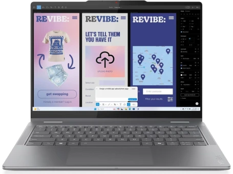 Ноутбук Lenovo Yoga 7 14ILL10 Core Ultra 7 256V 16Gb SSD1Tb Intel Arc 140V 14" OLED Touch WUXGA (1920x1200) без ОС grey WiFi BT Cam (83JQ003FRK)