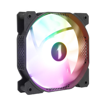 Вентилятор 1STPLAYER F1 Black / 120mm FRGB 3pin 12V 1100rpm 38.98cfm 21.97dBA / F1-BK-3P / BULK