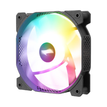Вентилятор 1STPLAYER F1 Black / 120mm FRGB 3pin 12V 1100rpm 38.98cfm 21.97dBA / F1-BK-3P / BULK