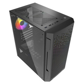 Powercase Mistral Micro Z3B Mesh LED, mATX, 3x120mm, Black, CMIMZB-L3