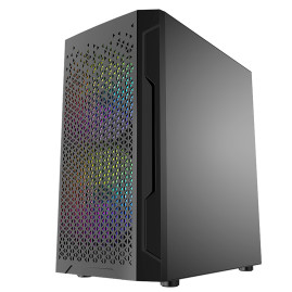 Powercase Mistral Micro Z3B Mesh LED, mATX, 3x120mm, Black, CMIMZB-L3