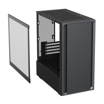 XASTRA A411M 4ARGB-FC, mATX, 4x120mm ARGB, Black, A411M-4FC12A