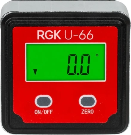 Уровень RGK U-66 электронный магнит. черный/красный (776080)