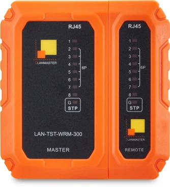 Тестер кабельный Lanmaster LAN-TST-WRM-300 оранжевый/черный