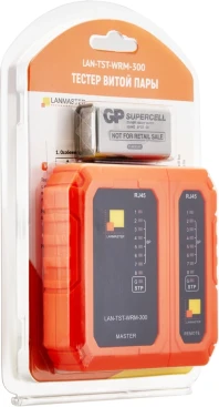 Тестер кабельный Lanmaster LAN-TST-WRM-300 оранжевый/черный