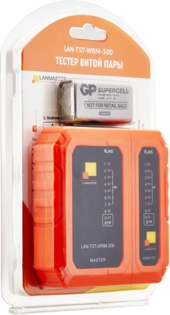 Тестер кабельный Lanmaster LAN-TST-WRM-300 оранжевый/черный