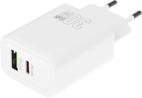 Сетевое зар./устр. Hoco N63 Gentle 30W 3A (PD+QC) USB Type-C универсальное белый