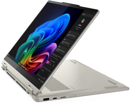 Ноутбук Lenovo Yoga 7 14AKP10 Ryzen AI 5 340 24Gb SSD1Tb AMD Radeon 840M 14" OLED Touch WUXGA (1920x1200) Windows 11 Home beige WiFi BT Cam (83JR005YRK)