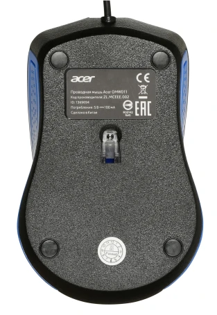 Acer OMW011, проводная, 1200dpi, черный/синий
