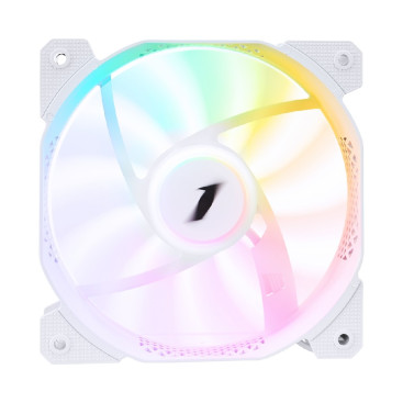 Вентилятор 1STPLAYER F1 White / 120mm FRGB 3pin 12V 1100rpm 38.98cfm 21.97dBA / F1-WH-3P / BULK