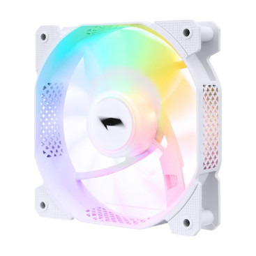 Вентилятор 1STPLAYER F1 White / 120mm FRGB 3pin 12V 1100rpm 38.98cfm 21.97dBA / F1-WH-3P / BULK