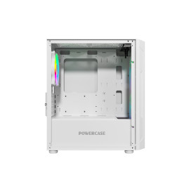 Powercase Mistral Micro Z3W Mesh LED, mATX, 3x120mm, White, CMIMZW-L3
