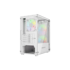 Powercase Mistral Micro Z3W Mesh LED, mATX, 3x120mm, White, CMIMZW-L3