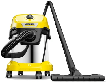 Строительный пылесос Karcher WD 3 S V-15/4/20 1000Вт (уборка: сухая/сбор воды) желтый