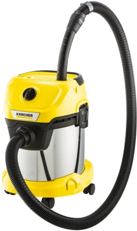 Строительный пылесос Karcher WD 3 S V-15/4/20 1000Вт (уборка: сухая/сбор воды) желтый